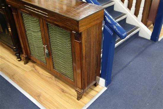 A Regency rosewood and ormolu mounted chiffonier, 3ft 6.75ins